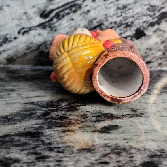 🌵Vintage Bud Vase of girl with cat hand-made - Picture 7 of 7